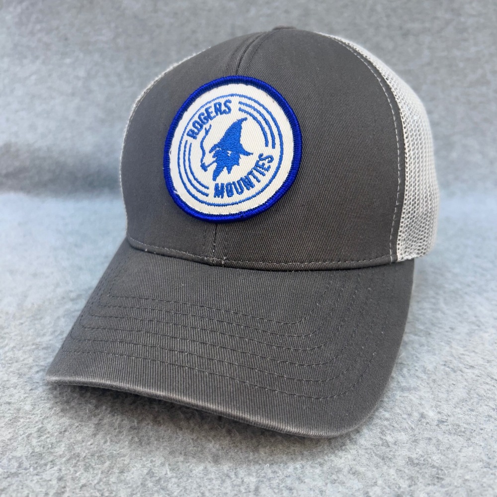 Rogers Mounties Unisex Gray OC Hat Trucker Snapback Patch Cap OSFM